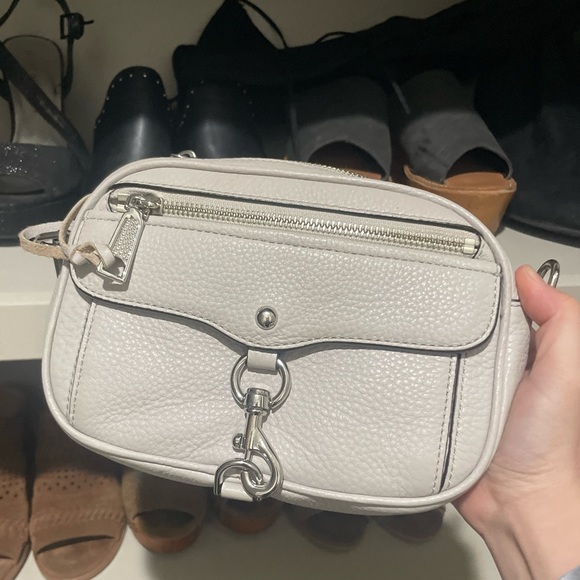 Rebecca Minkoff Blythe Grey Leather Crossbody - Picture 4 of 8